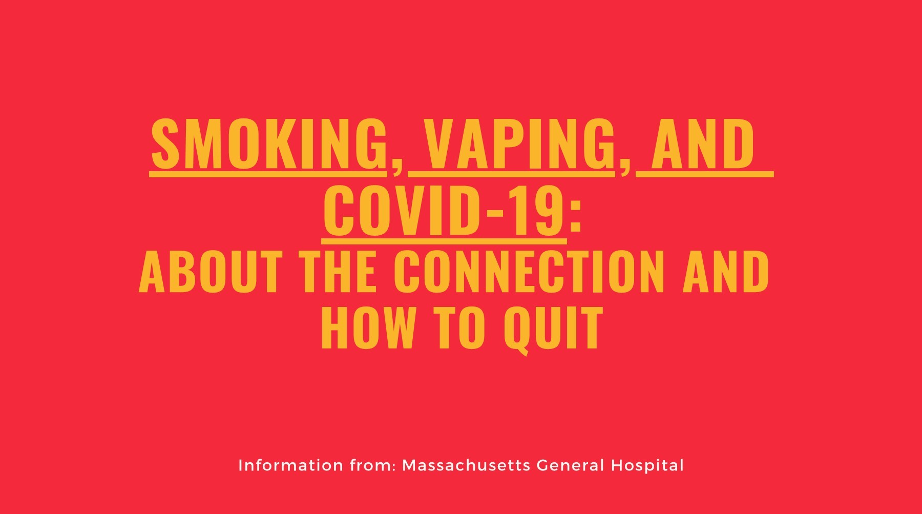 Smoking Vaping and Covid-19