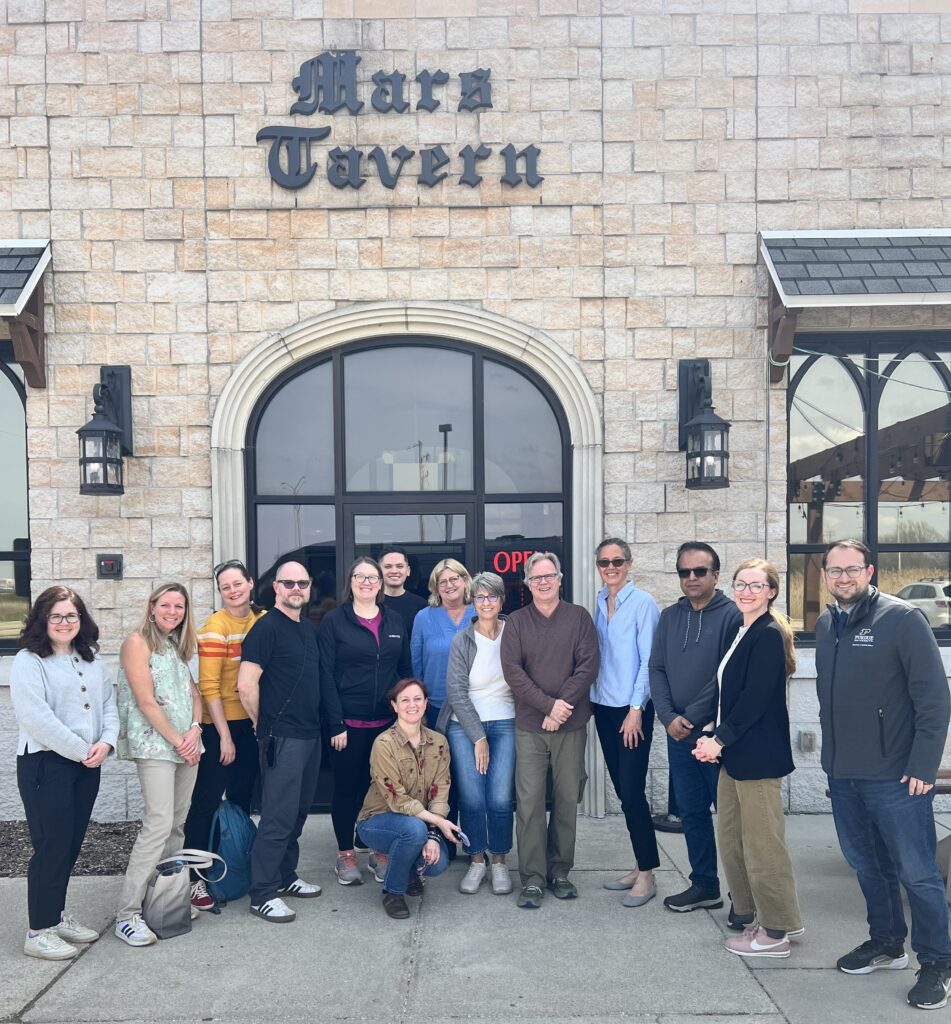 A group from the Indiana CTSI outside of Mars Cheese Castle.