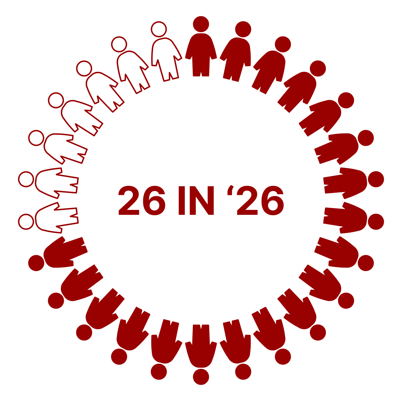 Circular progress graphic with the text 