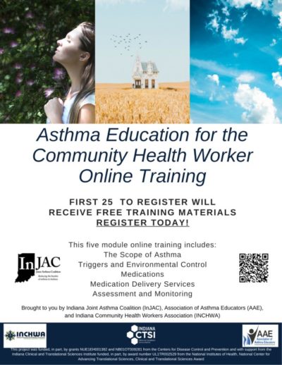 Connections IN Health's asthma education for the community health worker online training registration information