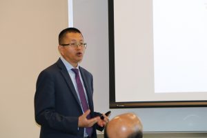 Yan Liu, PhD, presenting at Showalter awards