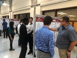 Students presenting posters