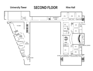 Hine Hall floorplan, second floor